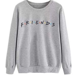 friends hoodie grey